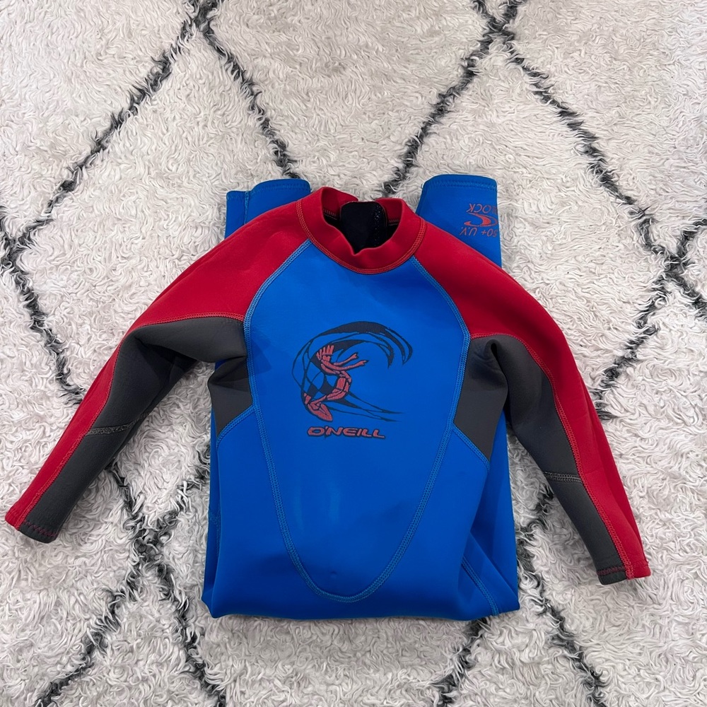 O'Neill Kids Swim Wetsuit - Red and Blue